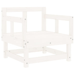 Sedie da Giardino con Cuscini 2pz Legno Massello di Pino Bianco 825444