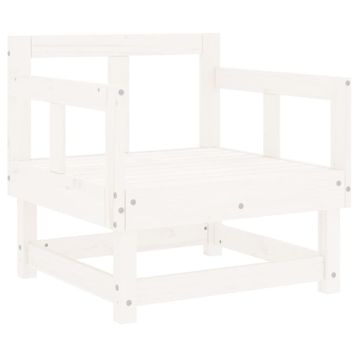 Sedie da Giardino con Cuscini 2pz Legno Massello di Pino Bianco 825444