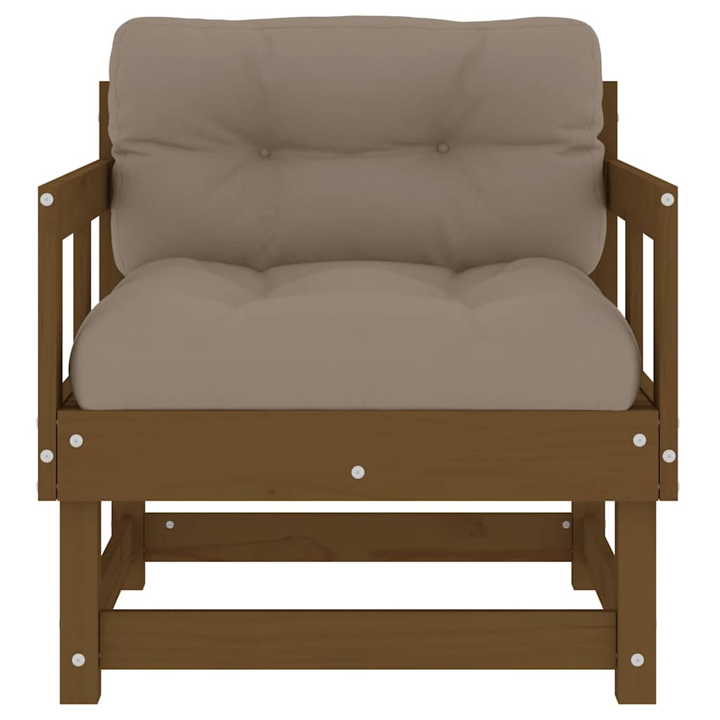 Sedie da Giardino con Cuscini 2pz Ambra Legno Massello di Pino 825446