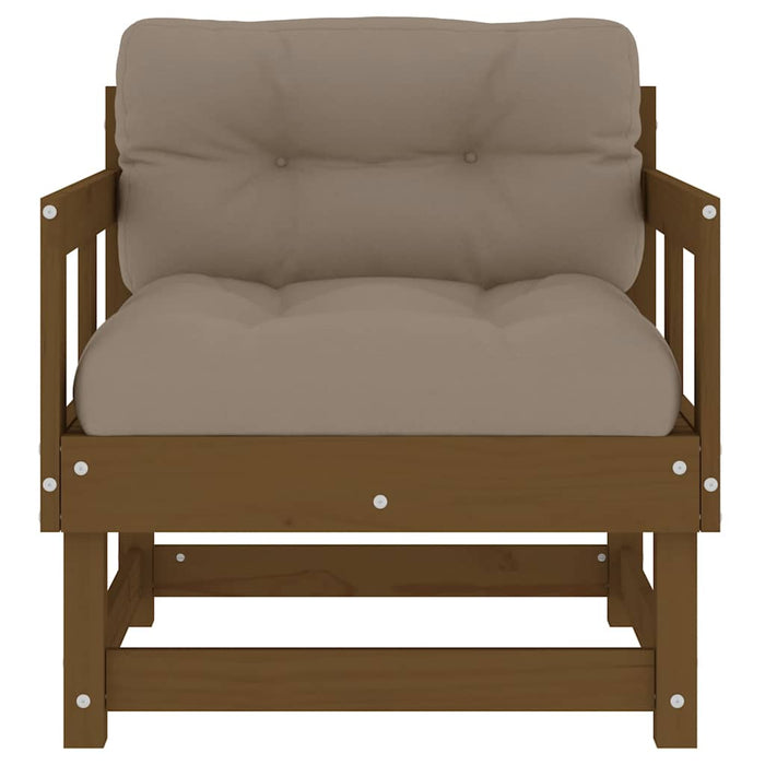 Sedie da Giardino con Cuscini 2pz Ambra Legno Massello di Pino 825446