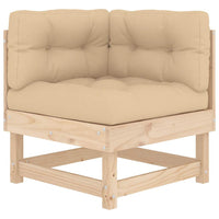 Divani Angolari con Cuscini 2 pz in Legno Massello di Pino 825450