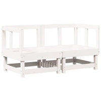 Divani Angolari con Cuscini 2 pz Legno Massello di Pino Biancocod mxl 103059