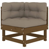 Divani Angolari con Cuscini 2pz Ambra in Legno Massello di Pino 825453