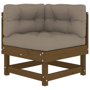 Divani Angolari con Cuscini 2pz Ambra in Legno Massello di Pino 825453