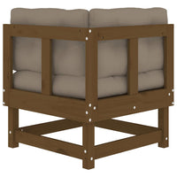 Divani Angolari con Cuscini 2pz Ambra in Legno Massello di Pino 825453