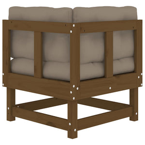 Divani Angolari con Cuscini 2pz Ambra in Legno Massello di Pino 825453