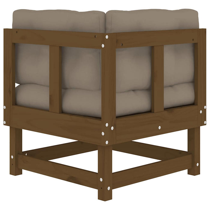 Divani Angolari con Cuscini 2pz Ambra in Legno Massello di Pino 825453