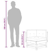 Divani Angolari con Cuscini 2 pz Legno Massello di Pino Nero 825454