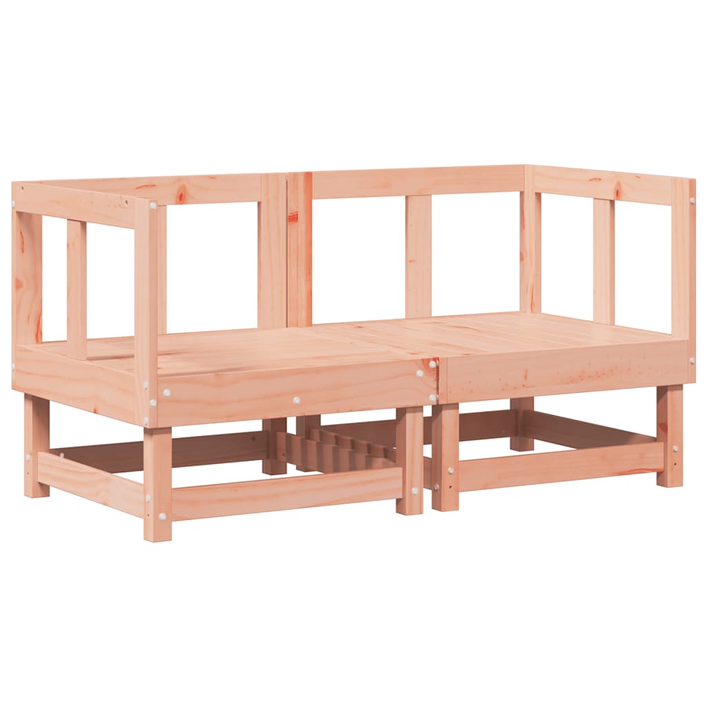 Divani Angolari con Cuscini 2 pz in Legno Massello di Douglas