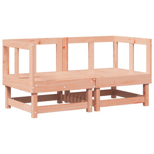 Divani Angolari con Cuscini 2 pz in Legno Massello di Douglas