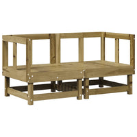 Divani Angolari con Cuscini 2 pz in Legno Impregnato di Pino 825456