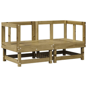 Divani Angolari con Cuscini 2 pz in Legno Impregnato di Pino 825456