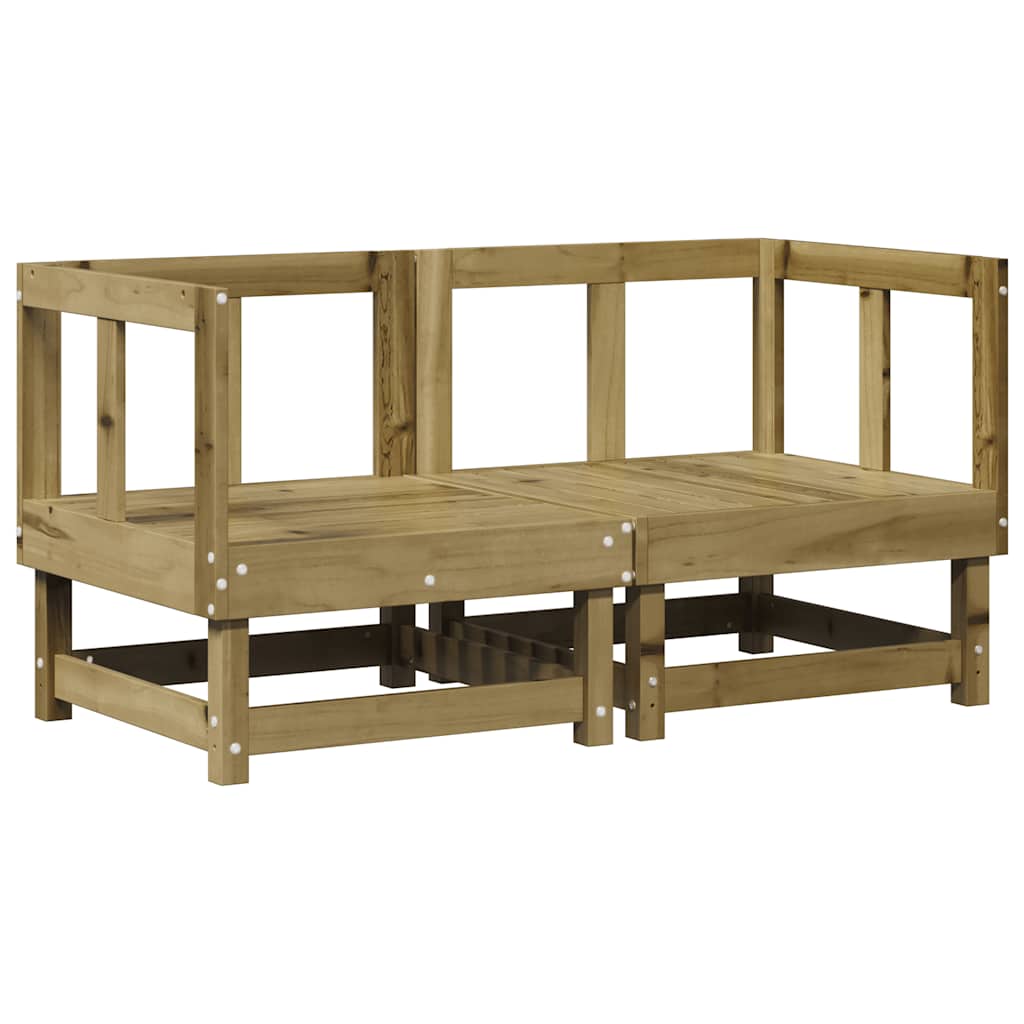 Divani Angolari con Cuscini 2 pz in Legno Impregnato di Pinocod mxl 127373