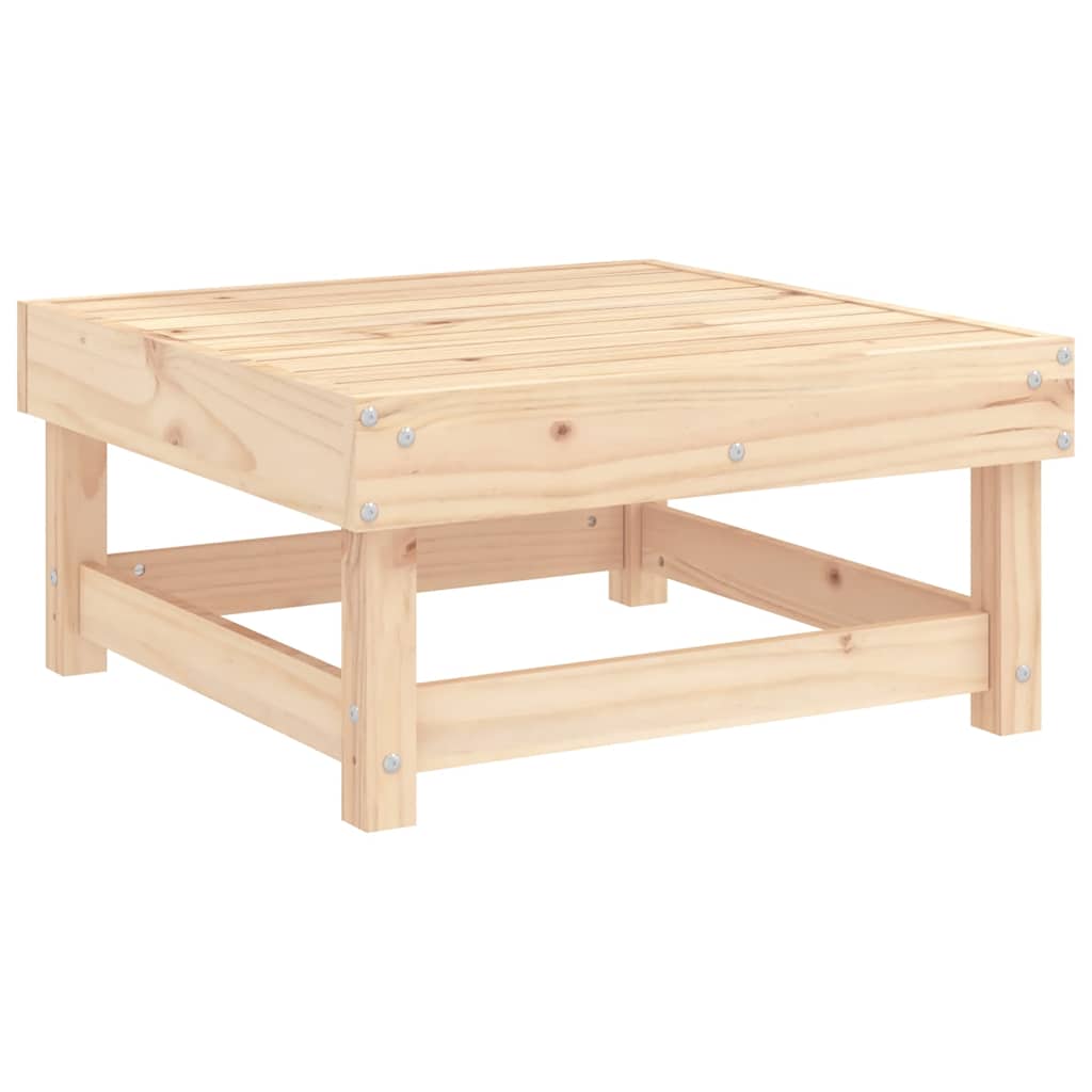 Poggiapiedi da Giardino con Cuscini 2 pz Legno Massello di Pino 825464
