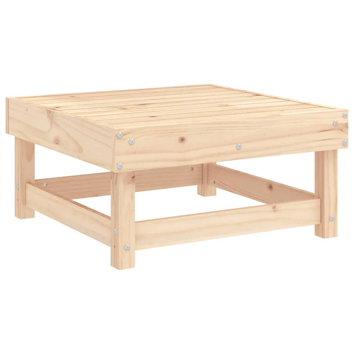 Poggiapiedi da Giardino con Cuscini 2 pz Legno Massello di Pino 825464