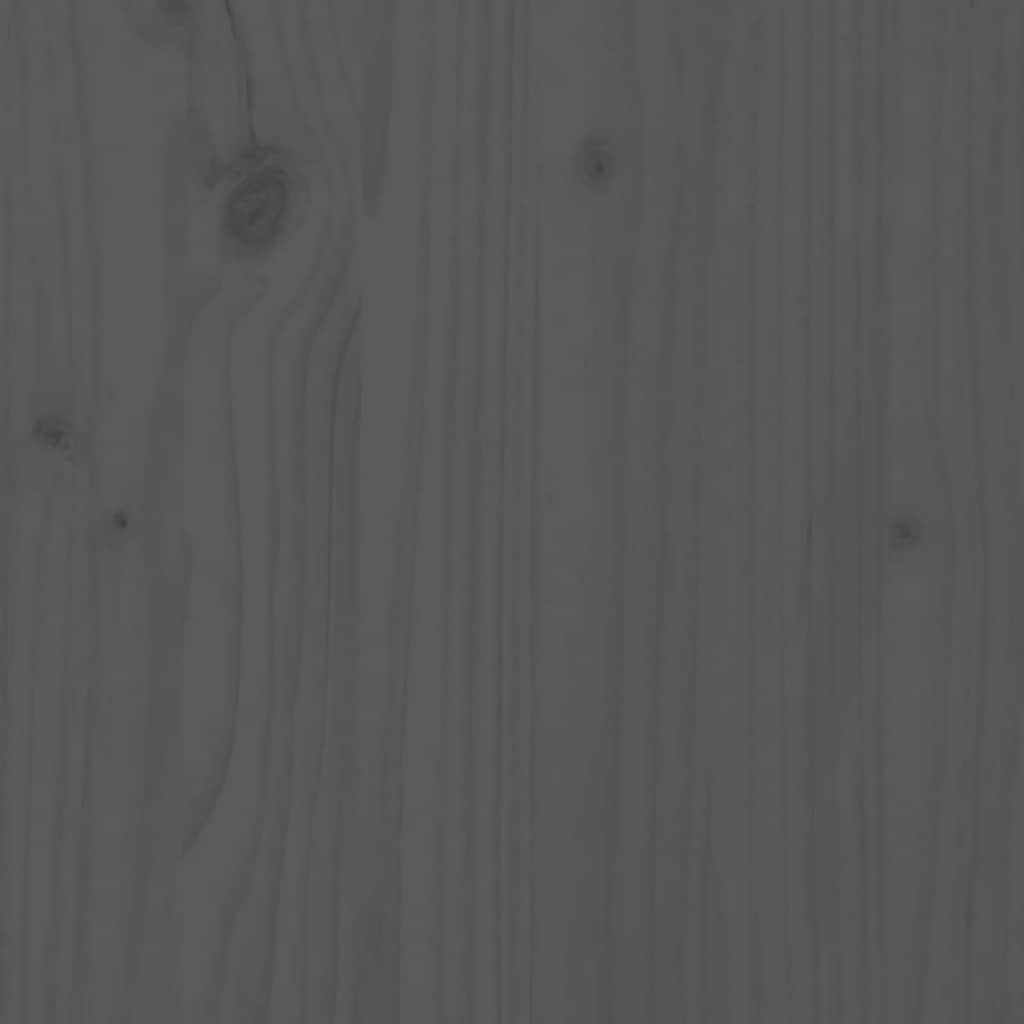 Divano Angolare con Cuscini in Legno Massello di Pino Grigio 825543