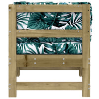 Divano Angolare con Cuscini in Legno Impregnato di Pino 825547