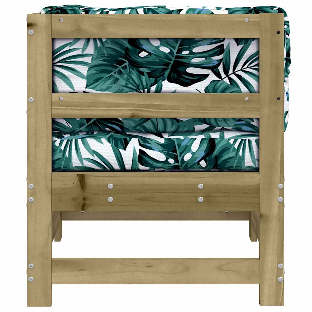 Divano Angolare con Cuscini-Sofa con Cuscini in Legno Impregnato di Pino 239970