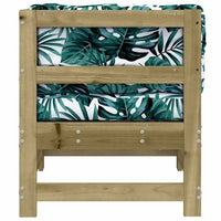 Divano Angolare con Cuscini-Sofa con Cuscini in Legno Impregnato di Pino 239970