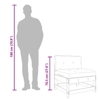 Divano Centrale con Cuscini in Legno di Pino 825548