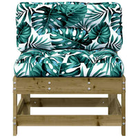 Divano Centrale con Cuscini in Legno Impregnato di Pino 825554