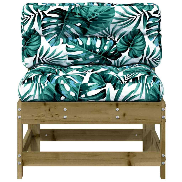 Divano Centrale con Cuscini in Legno Impregnato di Pino 825554