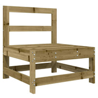 Divano Centrale con Cuscini in Legno Impregnato di Pino 825554