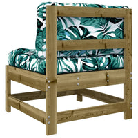 Divano Centrale con Cuscini in Legno Impregnato di Pino 825554