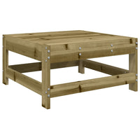 Poggiapiedi da Giardino con Cuscino in Legno Impregnato di Pino 825561
