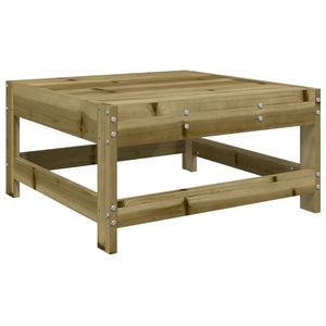 Poggiapiedi da Giardino con Cuscino in Legno Impregnato di Pino 825561