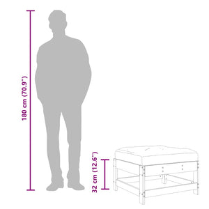 Poggiapiedi da Giardino con Cuscino in Legno Impregnato di Pino 825561