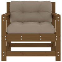 Sedie da Giardino con Cuscini 2pz Legno Massello di Pino Ambra 825565