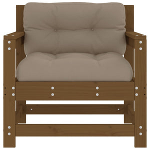 Sedie da Giardino con Cuscini 2pz Legno Massello di Pino Ambra 825565