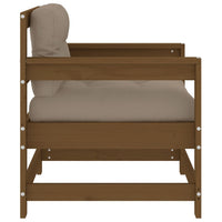 Sedie da Giardino con Cuscini 2pz Legno Massello di Pino Ambra 825565