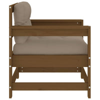 Sedie da Giardino con Cuscini 2pz Legno Massello di Pino Ambra 825565