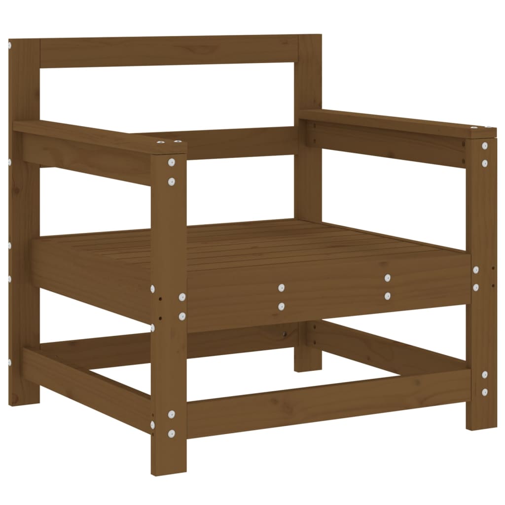 Sedie da Giardino con Cuscini 2pz Legno Massello di Pino Ambra 825565