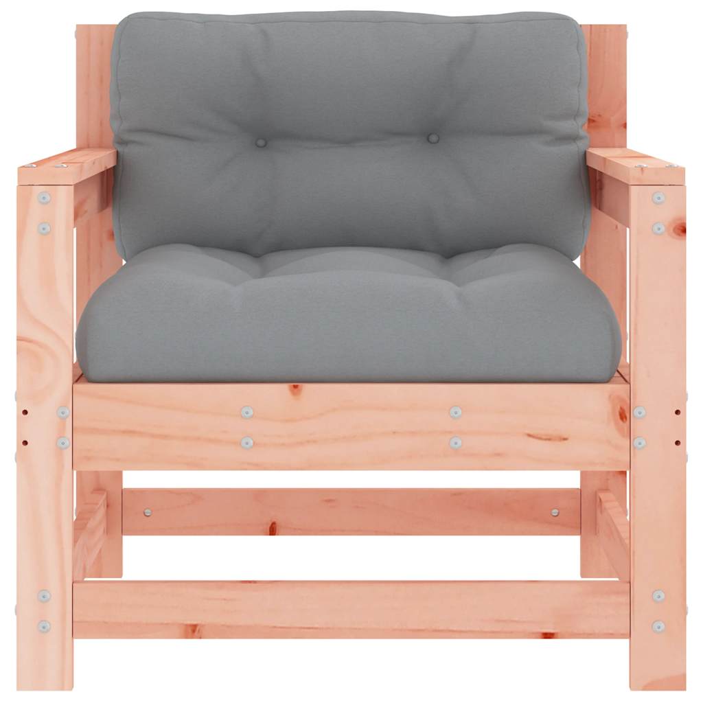 Sedie da Giardino con Cuscini 2 pz in Legno Massello di Douglas