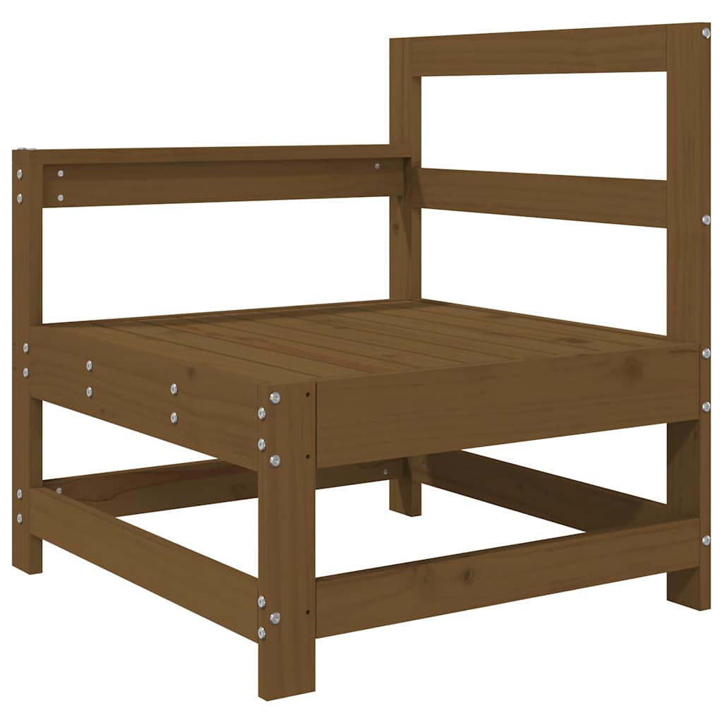 Sedia da Giardino con Cuscini in Legno Massello di Pino Ambra 825572