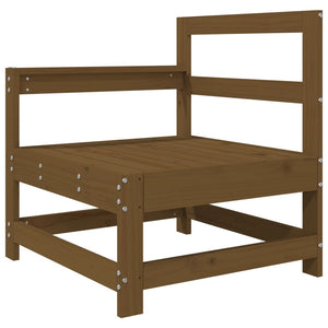 Sedia da Giardino con Cuscini in Legno Massello di Pino Ambra 825572