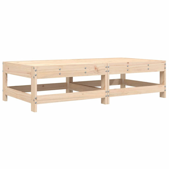 Poggiapiedi da Giardino con Cuscini 2 pz Legno Massello di Pinocod mxl 83166