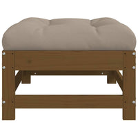 Poggiapiedi Giardino con Cuscini 2pz Legno Massello Pino Ambra 825586
