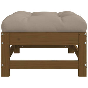 Poggiapiedi Giardino con Cuscini 2pz Legno Massello Pino Ambra 825586