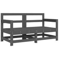 Sedie da Giardino con Cuscini 2pz Legno Massello di Pino Grigio