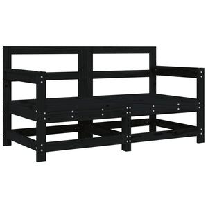 Sedie da Giardino con Cuscini 2pz Legno Massello di Pino Nero 825594