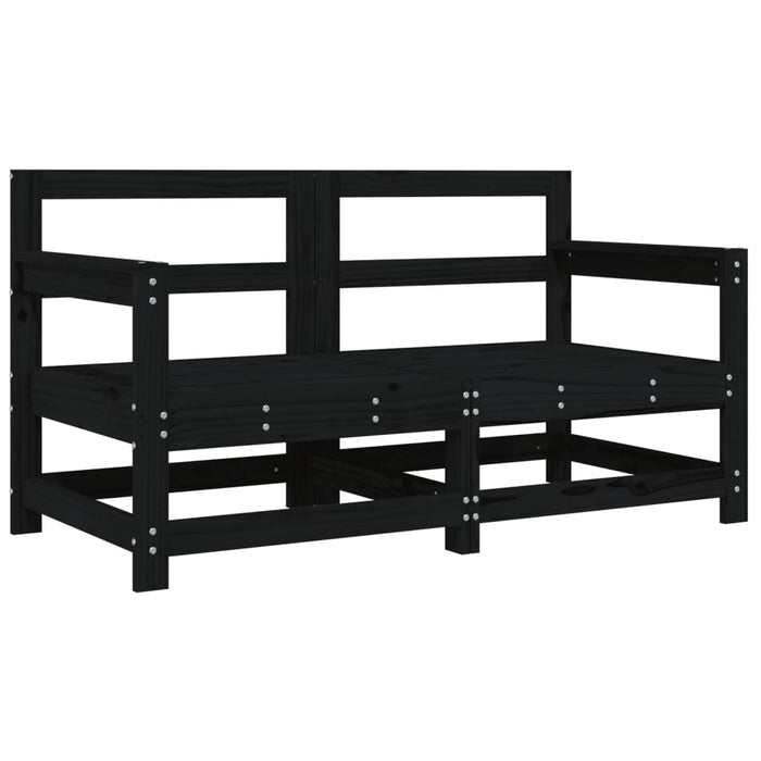 Sedie da Giardino con Cuscini 2pz Legno Massello di Pino Nero 825594