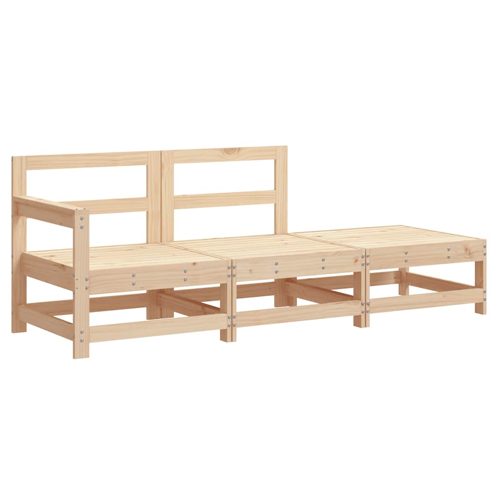 Set Divani da Giardino 3 pz con Cuscini in Legno Massellocod mxl 83187