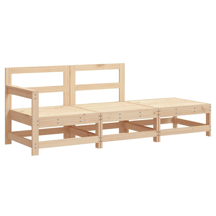 Set Divani da Giardino 3 pz con Cuscini in Legno Massellocod mxl 83187