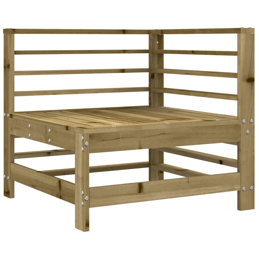 Divano Angolare con Cuscini-Sofa con Cuscini in Legno Impregnato di Pino 530669