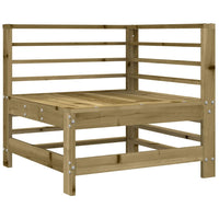 Divano Angolare con Cuscini-Sofa con Cuscini in Legno Impregnato di Pino 530669