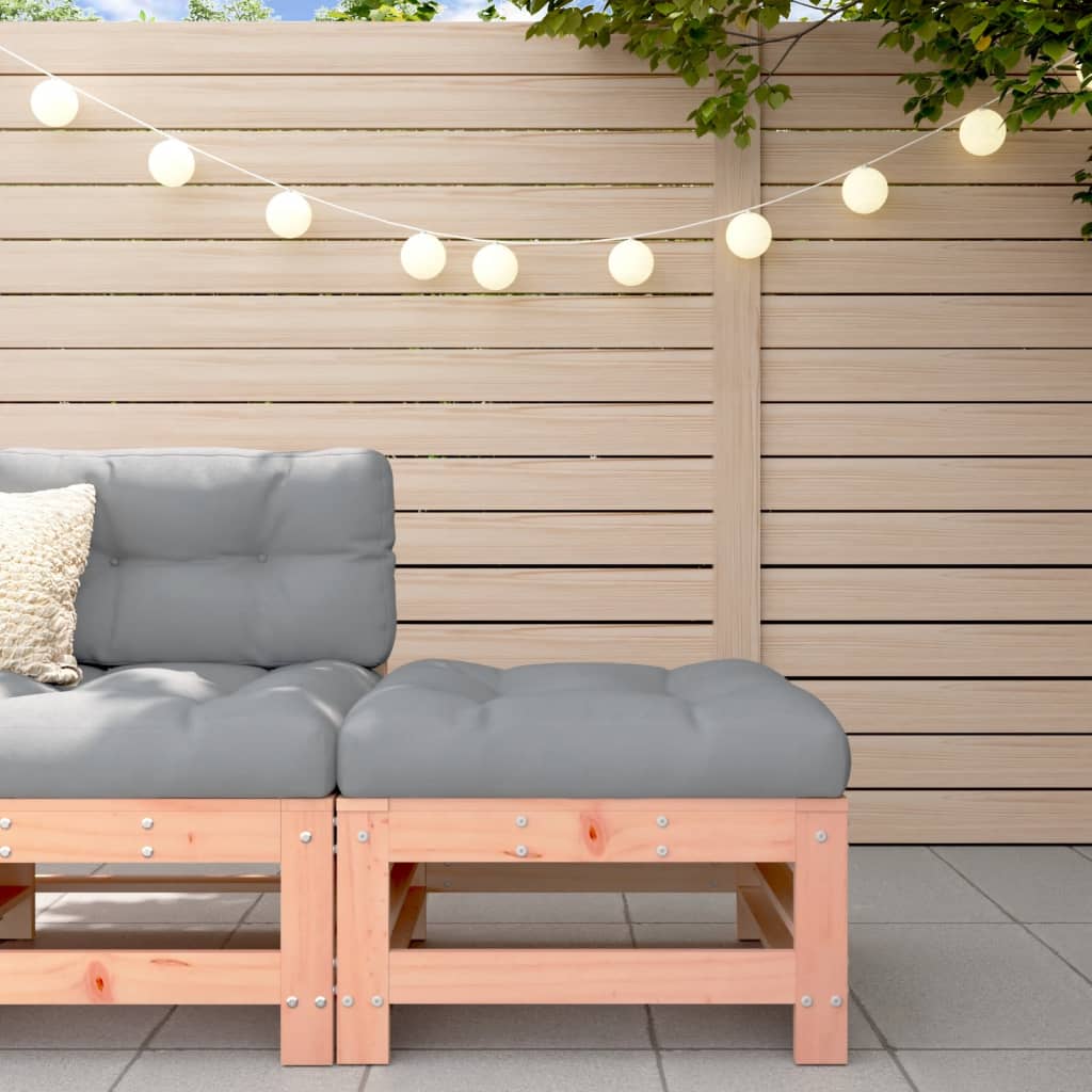 Poggiapiedi da Giardino con Cuscino Legno Massello di Douglas 825672